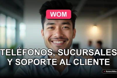 Teléfono inteligente moderno sobre una mesa mostrando gráficos abstractos de colores, representando el soporte al cliente de WOM.