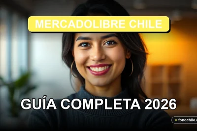 Una mujer latina sonriente, representando el soporte al cliente de MercadoLibre Chile, en un entorno profesional y acogedor.
