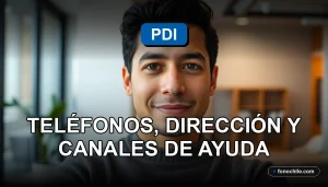 Teléfono inteligente moderno con pantalla de gráficos abstractos, sobre mesa de madera clara, representando contacto con la PDI.