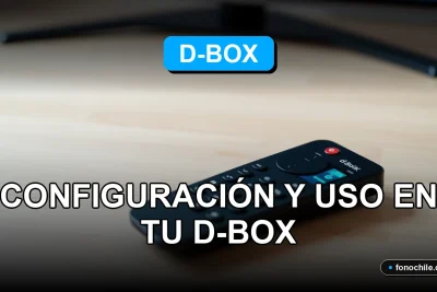 Un moderno control remoto d-BOX para televisor, mostrando la función de Control Parental VTR 2026, sobre una mesa de madera clara.