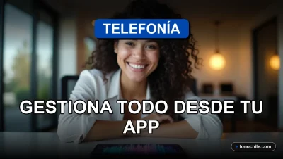 Una mujer latina sonríe mientras usa la aplicación de control total de su operadora de telefonía en 2026.