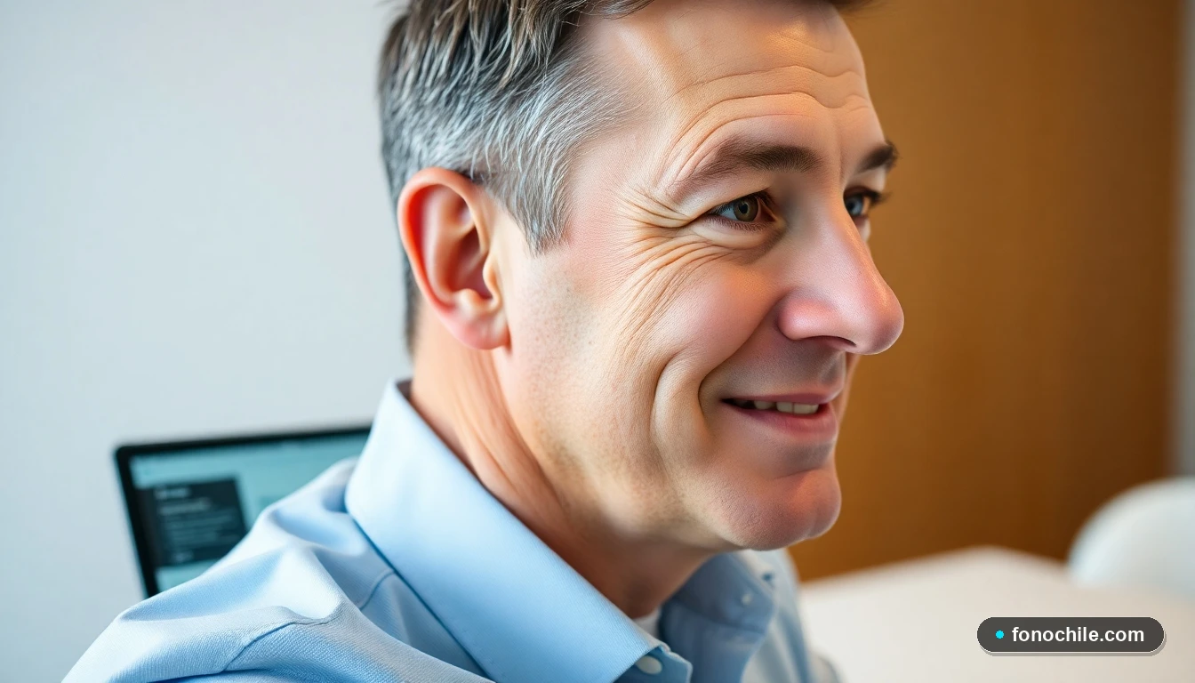 Profesional de Coopeuch atendiendo una consulta telefónica con atención y amabilidad