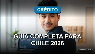 Guía completa sobre créditos de consumo retail en Chile para el año 2026, mostrando herramientas financieras digitales.
