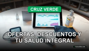 Modern pharmacy and wellness products arranged on a clean surface with abstract health data on a tablet screen.