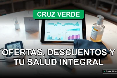 Modern pharmacy and wellness products arranged on a clean surface with abstract health data on a tablet screen.