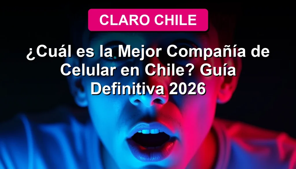Hombre joven sorprendido mirando la pantalla de su celular Claro con la mejor oferta de internet 5G en Chile 2026