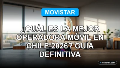 Comparativa de planes móviles Movistar, Entel, WOM y Claro en Chile 2026 con gráficos de cobertura y velocidad.