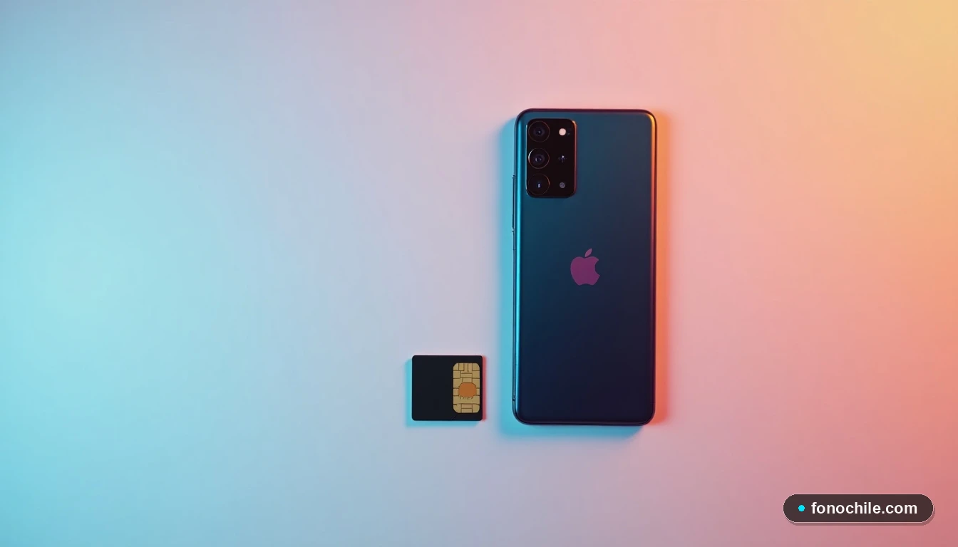 SIM card y smartphone en una mesa, representando los métodos para conocer tu número Entel.