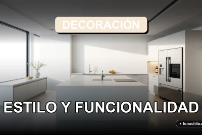 Una cocina moderna minimalista con electrodomésticos integrados e isla central, estilo 2026.