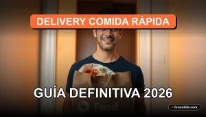 Una guía visual moderna sobre el servicio de entrega de comida a domicilio en 2026.