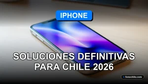 Solución para desbloquear un iPhone olvidado en Chile, pantalla con gráficos abstractos.