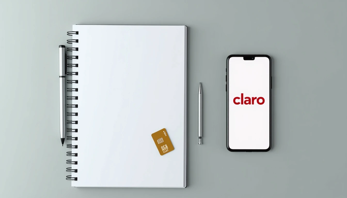 SIM Card y smartphone Claro Chile para consultar número de teléfono
