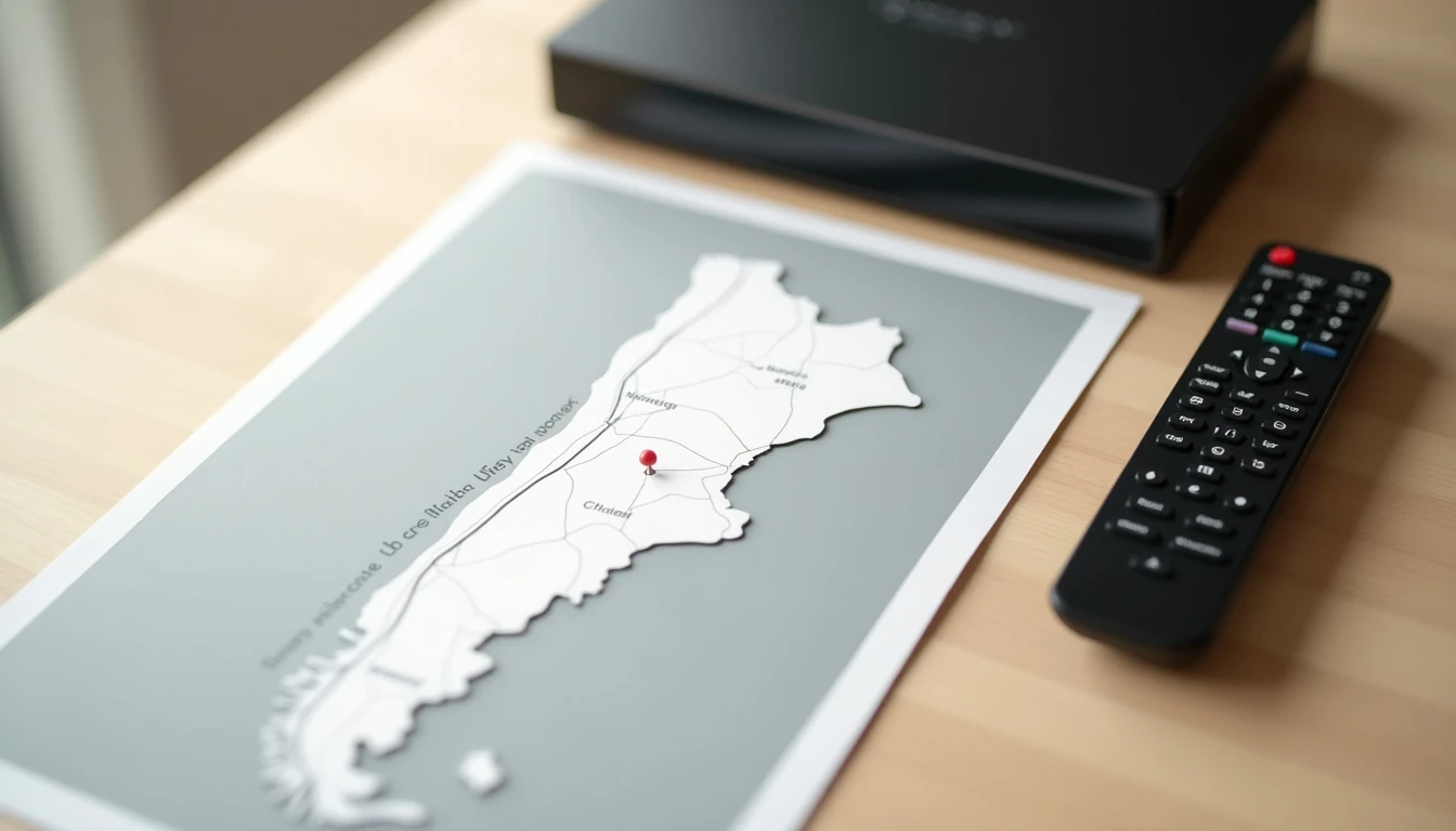 Guía visual de servicios DIRECTV en La Serena con mapa y equipo