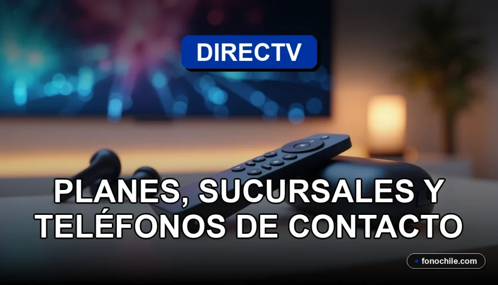 Un moderno control remoto de DIRECTV y un audífono inalámbrico reposan sobre una mesa de madera clara, con gráficos abstractos de colores en una pantalla de fondo desenfocada.