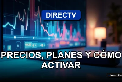 Servicio de streaming DIRECTV GO en Chile mostrando planes y precios en pantalla de TV moderna.