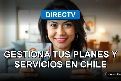 Pantalla de gestión de cuenta DIRECTV Mi Cuenta mostrando gráficos abstractos en un entorno hogareño moderno.