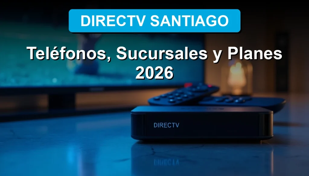 Cliente sonriente disfrutando de DIRECTV en su sala de estar moderna en Santiago, con pantalla 8K y control remoto en la mesa.