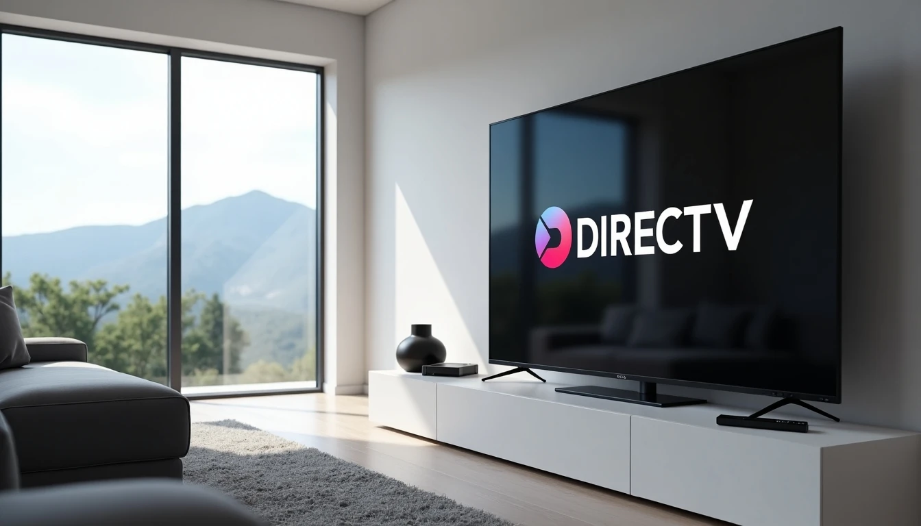 Televisor mostrando DIRECTV en un living moderno en Santiago de Chile