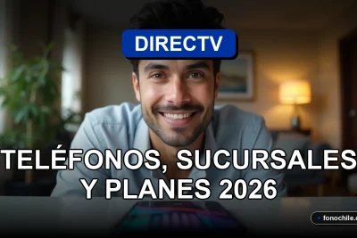 Cliente feliz consultando planes de DIRECTV Santiago en su teléfono inteligente.