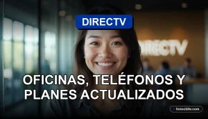 Oficina de atención al cliente de DIRECTV en Temuco con representante sonriente