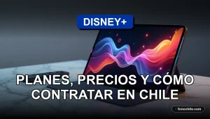 Disney+ Premium 2026 en Chile: planes y suscripción en tablet sobre mesa.