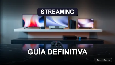 Dispositivos compatibles para streaming en Chile 2026: Smart TV, consolas, y decodificadores modernos en una mesa.