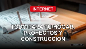 Un router moderno con luces LED azules y rojas, sobre una mesa de madera clara junto a planos de construcción.