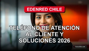 Una mujer latina sonriente, representando el servicio al cliente de Edenred Chile, en un entorno profesional moderno.