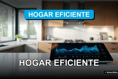 Un panel de control inteligente moderno con gráficos abstractos de colores en una cocina contemporánea minimalista.