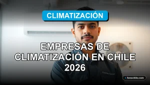 Empresa de climatización en Chile instalando un sistema de aire acondicionado moderno en una oficina.