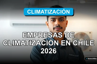 Empresa de climatización en Chile instalando un sistema de aire acondicionado moderno en una oficina.