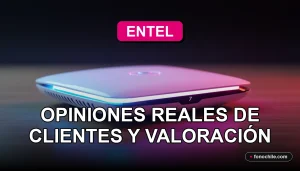 Moderno router Entel 2026 con luces LED de estado, sobre una mesa de madera clara con fondo desenfocado.