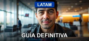 Pasajero consultando el estado de su equipaje perdido con LATAM Airlines en su dispositivo móvil.