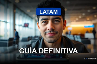 Pasajero consultando el estado de su equipaje perdido con LATAM Airlines en su dispositivo móvil.