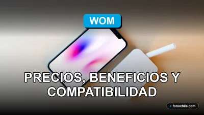 Equipos Wom 2026: modernos dispositivos móviles y router sobre una mesa de trabajo minimalista.