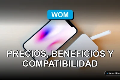 Equipos Wom 2026: modernos dispositivos móviles y router sobre una mesa de trabajo minimalista.