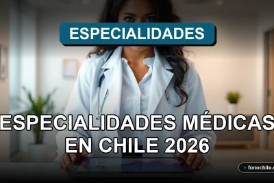 Especialidades médicas en Chile 2026, doctora revisando gráficos médicos en una tablet