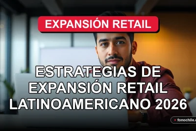 Estrategias de expansión para empresas retail latinoamericano en una oficina moderna con gráficos abstractos.