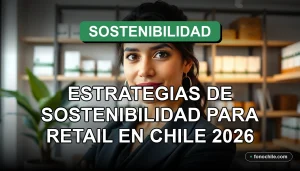Estrategias de sostenibilidad y economía circular para el sector retail en Chile, mostrando innovación y responsabilidad ambiental.