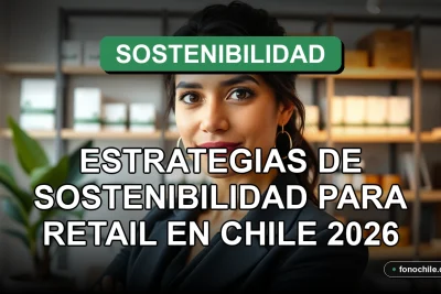 Estrategias de sostenibilidad y economía circular para el sector retail en Chile, mostrando innovación y responsabilidad ambiental.