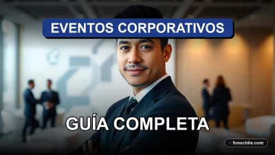 Guía completa para la planificación de eventos corporativos en Chile para el año 2026, mostrando una reunión de negocios moderna.