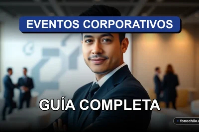 Guía completa para la planificación de eventos corporativos en Chile para el año 2026, mostrando una reunión de negocios moderna.