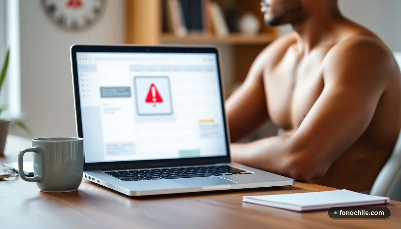 Persona revisando fechas de vencimiento y alertas para gestionar el pago de servicios de telecomunicaciones en su hogar.