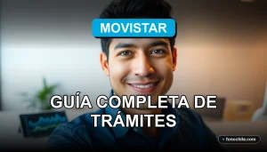 Una guía completa de trámites de facturación de Movistar para el año 2026 sobre un fondo moderno.