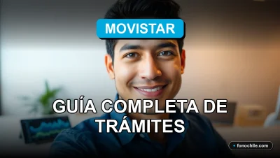 Una guía completa de trámites de facturación de Movistar para el año 2026 sobre un fondo moderno.