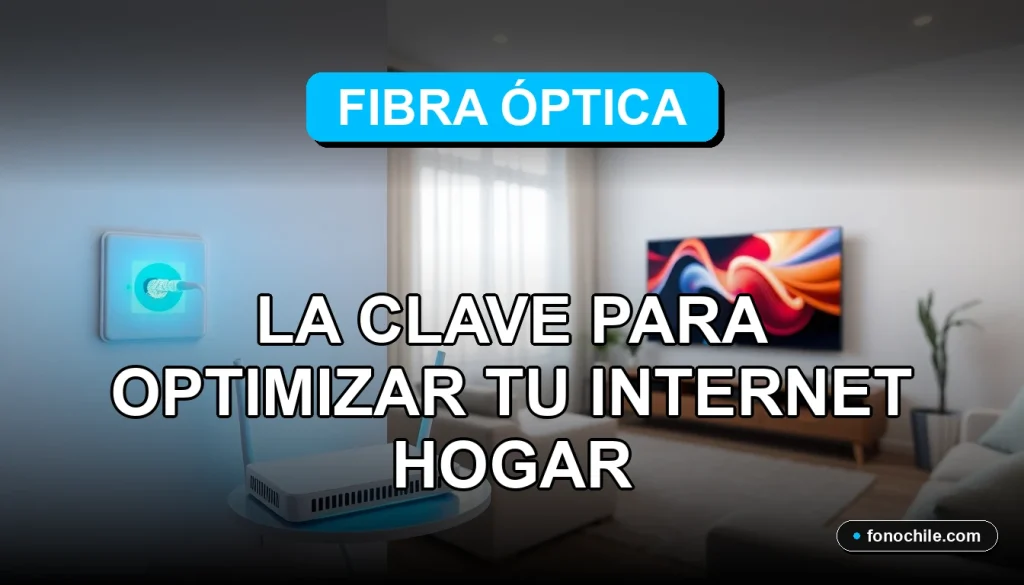 Instalación de fibra óptica moderna en un hogar chileno, representando velocidad y conexión estable para internet residencial 2026.