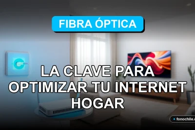 Instalación de fibra óptica moderna en un hogar chileno, representando velocidad y conexión estable para internet residencial 2026.