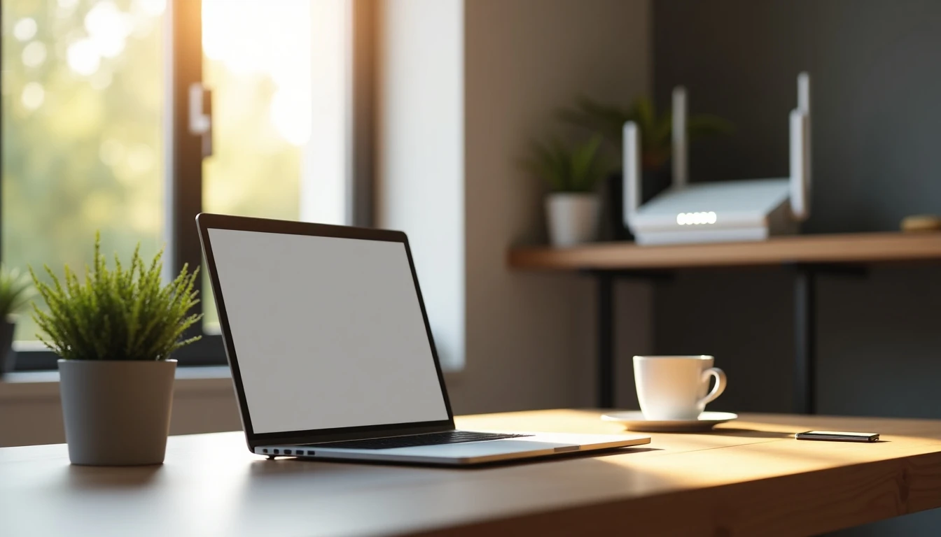 Fibra óptica Entel en un hogar moderno para teletrabajo y conexión estable