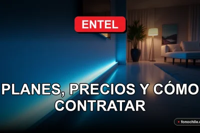 Fibra óptica Entel 2026: haces de luz azul y blanca representando alta velocidad en un hogar moderno.