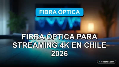 Conexión de fibra óptica moderna en un hogar chileno para streaming 4K ultra nítido en 2026.